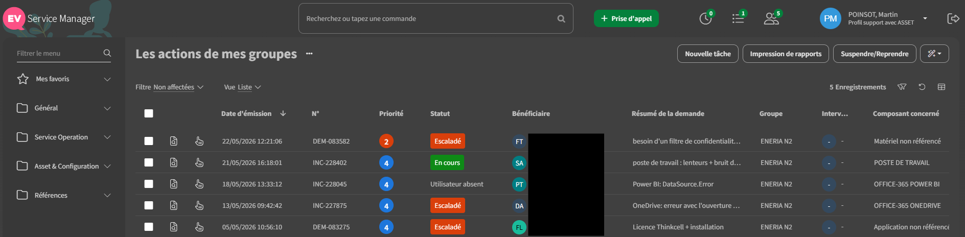 Exemple de tickets support pour le suivi des demandes utilisateurs